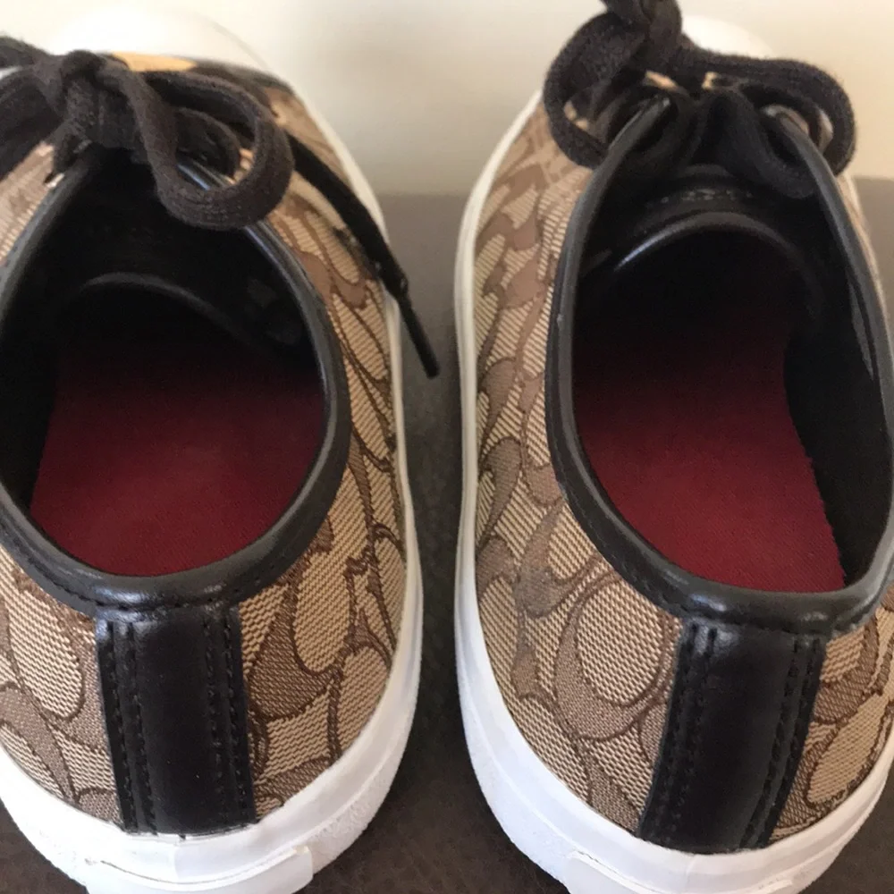 Coach Empire Outline Signature Canvas shoes Size 7.5 kakhi ⭐️⭐️⭐️ - Picture 6 of 11